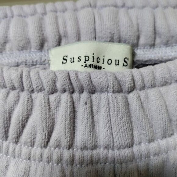 Suspicious Antwerp Lavender Sweatpants Retro Athleisure Oversized Y2K Women's L - Picture 6 of 11